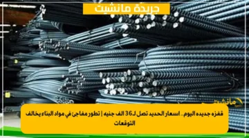 قفزة جديدة اليوم.. أسعار الحديد تصل لـ36 ألف جنيه تطور مفاجئ في مواد البناء يخالف التوقعات 1